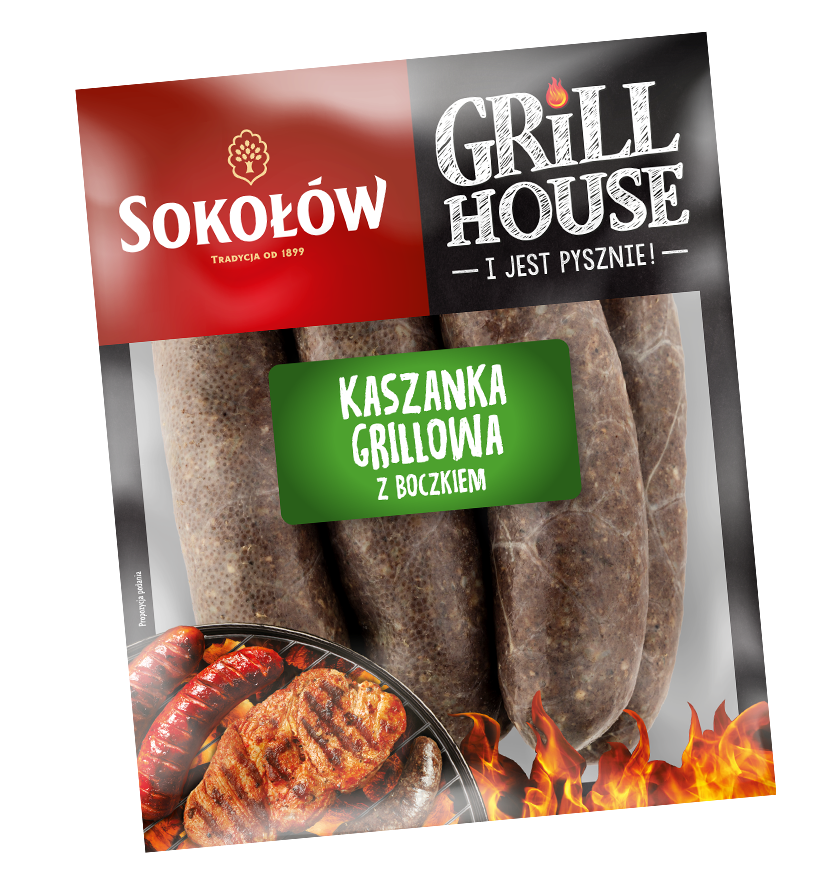 Kaszanka grillowa z boczkiem 