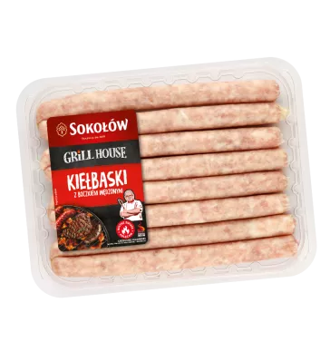 Kiełbaski surowe z boczkiem