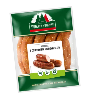 Kiełbasa z czosnkiem niedźwiedzim