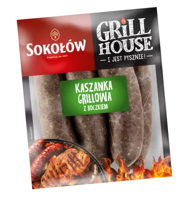 Kaszanka grillowa z boczkiem 